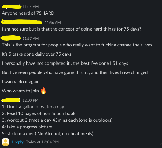 75-Days Insane Routine